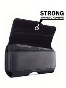 1 个皮套适用于 iPhone 14、14 Pro、13 Pro、13、12 Pro、Xs、11 Pro、X、10、Galaxy S10E，适用于 Otterbox Commuter 系列手机壳，带腰带夹、腰带袋、手机保护套皮包腰包适用于商务办公防水防盗腰包男士礼物 PU 皮革商务休闲旅行防水户外爸爸礼物父亲礼物男士礼物情人节礼物