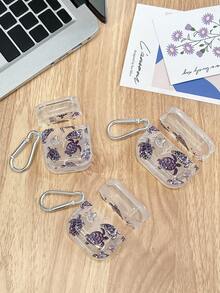 1pc Transparent Seashell, Coral, Turtle Earphone Case, Ocean Elements Earphone Case, Comes With 1 Earphone Case Strap Holder, Compatible With AirPods Case, Headphones, Pro 3 Case, Pro (2nd Generation), 3, Pro, 1/2, 4 Case Cover - Multicolor - View 2