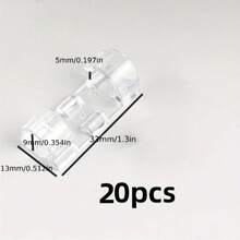 20 Adhesive Cable Clamps, Transparent Cable Brackets For Power Line Management, Plastic Cable Tissue Clamps For Walls And Under Tables - Clear - View 4
