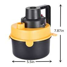 Aspiradora de mano 3 en 1 para seco y húmedo, aspiradora para coche - Negro - Ver 4