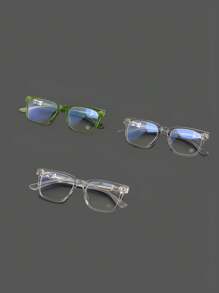CHARMLIBRARY 2025 New Rectangular Plastic Eyeglass Frames, Classic & Fashionable Optical Business Computer Myopia Glasses Frames, Square Lightweight & Comfortable For Men & Women, Suitable For Hiking, Driving, Running, Travel