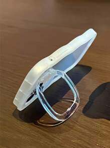 Estuche de teléfono transparente con soporte plegable en dos en uno, compatible con iPhone 16, 15, 12, 13, 14 Pro Max, con diseño de olas 3D elegante y resistente a golpes