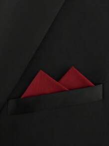 2 piezas de pañuelos de poliéster de unicolor portátiles para hombres, accesorio de moda de lujo de alta gama para bodas, negocios y uso casual