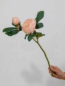 1 pièce Bouquet de fleurs artificielles de style vintage, pivoines, roses. Décoration de maison, fleurs factices - multicolore - Voir 14