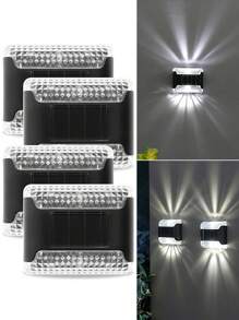 Outdoor Solar Wall Lights, IP44 Solar Fence Lights, Solar Lighting Lamps, Solar Atmosphere Lights, Solar Hat Lights, Solar Railing Lights, IP44 Waterproof, Suitable For Courtyards, Villas, Sheds, Gardens, Terraces, Garages, Walls, Railings, Parties, Festivals, And Other Ambient Lighting., Solar Lights Outdoor