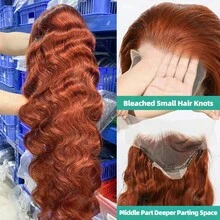 26 Inch Reddish Brown Body Wave 13x6 Glueless Lace Front Wigs Human Hair Light Chocolate Brown Hair Wigs 180% Density Auburn Copper Reddish Brown Wigs For Women - Reddish Brown - View 9