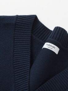 Balabala Kids' Knit Cardigan For Boys And Girls, Spring Style - Blue Tint - View 11