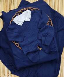 Knitting And Embroidery Maternity Leave - 藏蓝色 - 查看 1