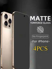 4 paquetes de protector de pantalla de vidrio templado mate compatible con iPhone, película de vidrio antirreflejo y antihuellas, amigable con la carcasa, sin burbujas, suave como la seda, regalo para cumpleaños, familia, amigos, protector de pantalla de teléfono, accesorios de teléfono a prueba de agua, a prueba de golpes, resistente a caídas, resistente a arañazos, cobertura completa