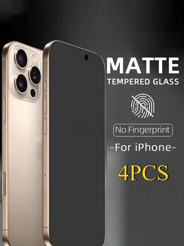 4 paquetes de protector de pantalla de vidrio templado mate compatible con iPhone, película de vidrio antirreflejo y antihuellas, amigable con la carcasa, sin burbujas, suave como la seda, regalo para cumpleaños, familia, amigos, protector de pantalla de teléfono, accesorios de teléfono a prueba de agua, a prueba de golpes, resistente a caídas, resistente a arañazos, cobertura completa