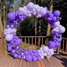 127 Stücke Lila Ballon Girlande Bogen Set - 5 10 18 Zoll Lavendel Lila Dunkel Lila Konfetti Metallic Latex Ballons für Schmetterling Baby Dusche Geburtstag Hochzeit Prinzessin Party Dekorationen