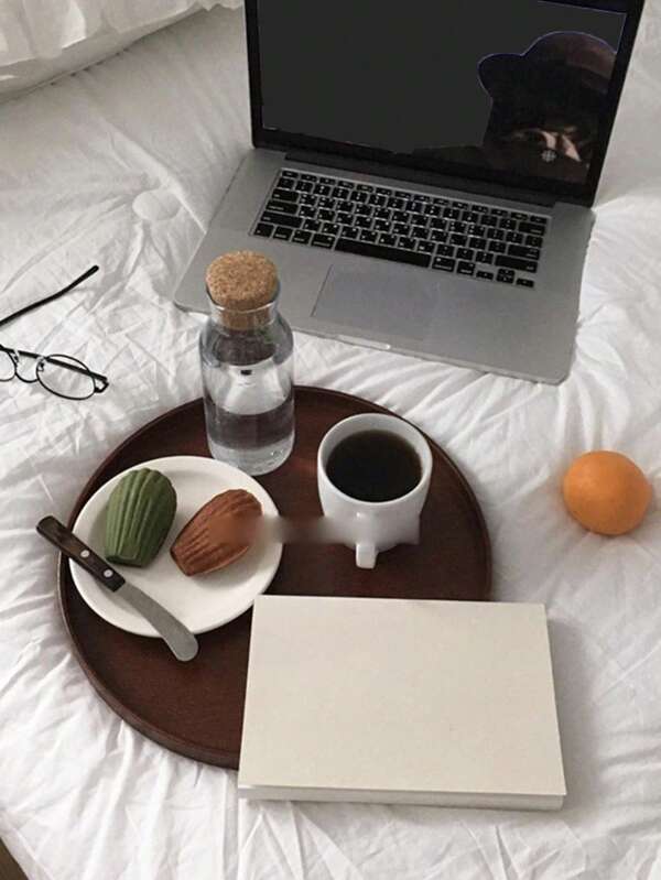 1pc Wooden Tray, Japanese Ins Style, Multifunctional Use As Dining Plate, Tea Tray, Jewelry Display, Decoration For Home, Cafe, Bedroom, Living Room, Round And Square Shape