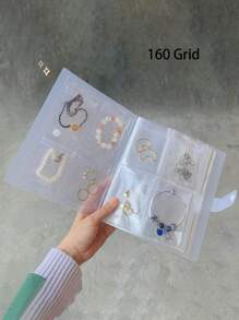 1pc Jewelry Storage Organizer Bag, Anti-Oxidation Jewelry Photo Album Sealed Bag, Sold Separately (Does Not Include Small Sealed Bag And Jewelry), Desk Drawer Type Storage Box, Transparent Necklace Bracelet Ring Jewelry Pouch Holder Summer Storage Organizer Gift Back To School