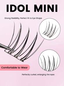 36片C型卷翘假睫毛，韩系女团同款免胶按压式假睫毛，9-10毫米自粘可重复使用，自然蓬松，轻盈舒适，是送给女性和女孩的理想礼物。 - C - 查看 3