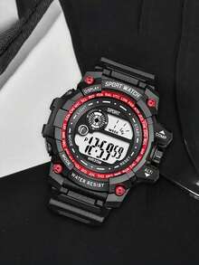 1pc Fashion Round Dial TPU Strap Electronic Watch, Suitable For Daily Wear, Can Be Used As Holiday Gift - Multicolor - View 7