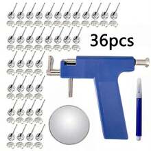 Professional Ear Piercing Gun Kit With 18 Pairs 316 Stainless Steel Stud Earrings-Reusable Ear Piercing Kit For Salon Home Use - Ear Piercing Gun + 18 Pairs Of Ear Studs - View 12