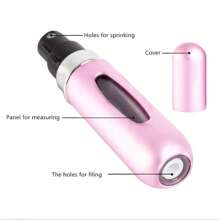 5ml Refillable Perfume Atomizer Spray Bottle, Single Pack, Shiny Pink Perfume Bottle Spray Pump Storage Container, Suitable For Travel, Living Room, Bedroom, Bathroom Home Decor, Wedding, Party, Birthday, Father's Day, Mother's Day, Gifts, New Year, Accessories, Novelty Gifts