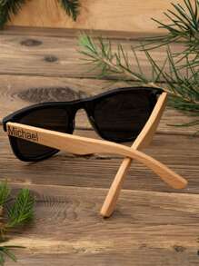 1 pièce Lunettes de mode personnalisées - Lunettes de soleil avec texte personnalisé, personnalisées spécialement pour votre commande personnelle, cadeau de compagnon pour fête entre célibataires, cadeau du témoin, lunettes de mode personnalisées d'anniversaire, miroir de soleil en bois personnalisé, lunettes de mode du témoin personnalisées, cadeau de mariage pour homme, souvenir de mariage, cadeau d'anniversaire, cadeau de fête, cadeau de mariage, cadeau de fête des pères, multifonctionnel, ornemental, réutilisable, raffiné, élégant, de haute qualité, coloré, moderne, personnalisé, unique, cadeaux idéaux pour lui, cadeaux idéaux pour elle, petit ami, papa, petite amie, maman, famille, amis, salon de thé, maison, jardin, bureau, pour les anniversaires, pour la Saint-Valentin, pour la fête des mères, pour les anniversaires, pour la fête des pères, pour la remise des diplômes, pour les mariages, pour le pendaison de crémaillère