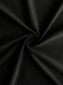 休闲圆领套头衫宽松长袖不对称侧边下摆长裙