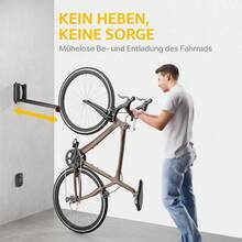 monTEK Schwenkbare Fahrrad Wandhalterung Fahrradhalterung Wand ohne schweres Heben platzsparender Fahrradständer für die Garage einfaches Einhängen und Aushängen kann bis zu 35 kg halten 2 Stück - 2Stück - Übersicht 3