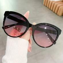 3/4pcs Of Cat Eye Large Frame Sunglasses For Men And Women, Fashion Glasses For Outdoor Sun Protection, Y2K Luxury Holiday Clothing Accessories Glasses
