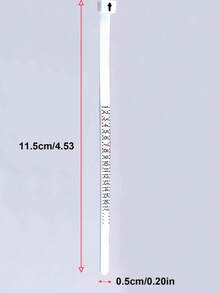 1pc Ring Size Measure Tool, US/UK Size Conversion Ring Sizer, PU Ring Measurement Gauge - Multicolor - View 3