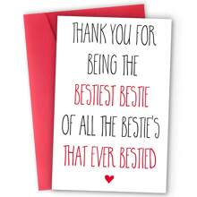 1pc, Fun Friendship Greeting Card, (With Envelope) Quality Paper, Warm Words Design Plus Heart Embellishment Design. Suitable For Any Occasion, Best Greeting Card For Friends (12cm/4.7inx17cm/6.7in)