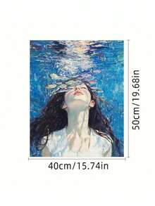 1 Set Of Artistic DIY Digital Oil Painting Kit For Women, Carefully Crafted Oil Painting To Express Your Personalized, Choose A Painting To Decorate Your Space - Blue - View 2