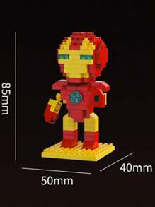 Takara Tomy Spider-Man Building Blocks IronMan Groot Brick Cartoon Character Rocket Raccoon Micro Rhinestone Small Particles Assembled DIY Building Block Toys Children Birthday Gift