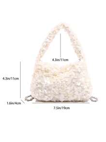 1 pieza Bolso de mano pequeño de alta gama con brillo, estilo minimalista para fiesta de noche, adecuado para banquetes y ocasiones