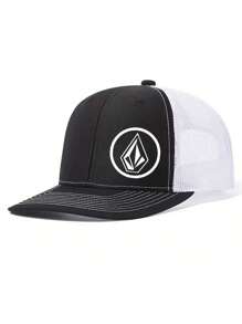 1pc Minimalist Symbol Slightly Curved Printed Baseball Cap, Unisex Outdoor Sports Racing Cap, American Trucker Cap, Fashionable