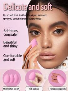 15 Pieces Of Professional Makeup Tool Set, Foundation Make-Up Makeup Mixing Beauty Sponge, Mixing Makeup And Beauty Tools, Reusable Makeup Powder Puff, Including 3pcs Makeup Sponge, 3pcs Triangle Powder Puff, 3pcs Mini Triangle Powder Puff, 3pcs Mini Makeup Sponge, 3pcs Mini Finger Powder Puff