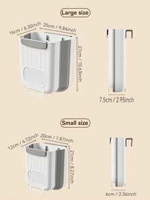 1 pieza Papelera de cocina plegable de montaje en pared, cubo de basura colgante de puerta de gabinete, sin necesidad de agacharse, papelera de sobremesa de gran tamaño, almacenamiento y organización convenientes, ahorra espacio para una cocina ordenada