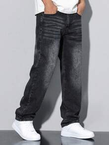 Tween Boys' Casual Elastic Waist Jeans, Suitable For Summer And All Seasons