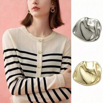 10PCS 12/17/22mm Vintage Minimalist Asymmetrical Metal Buttons For Jackets, Dresses, Shirt,DIY Crafts Clothing Decoration Accessories Sewing Buttons