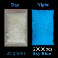 10000 piezas/paquete Granos luminosos de arena azul celeste, partículas resplandecientes para hacer artesanías de cielo estrellado en botellas, decoración de fundas de teléfono, el mejor regalo