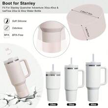 3 Peças de Acessórios para Copos de 30-40 Oz, 1 Peça Tampa de Canudo de Silicone Reutilizável com Flor de 10mm, 1 Peça Tampa de Canudo de Silicone Compatível com Tampa Anti-derrame, Anti-vazamento e Anti-respingo da Xícara , 1 Peça Capa Protetora de Silicone para a Base da Xícara, Acessórios de Xícara, Presentes de Festa de Feriado