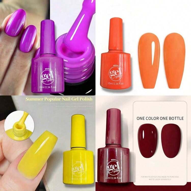 12 Colors Semi-Permanent Nail Polish Set, LED Gel Nail Kit For Salon Manicure At Home, Nail Gifts For Women - Nhiều màu - Xem 4