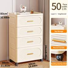 3/4/5/6 Layer Rolling Multi-Purpose Storage Drawer - Large Capacity Single Door Storage Cabinet - Plastic Drawer Storage Rack, Space Saving Kitchen Storage Rack, Used For Storing Snacks, Beverages, Bookshelves, Clothes, Suitable For Kitchen, Living Room, Study Closet, Bathroom