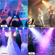 SEBRUANC 180W 14LED RGBW Par Light Stage Light 4/8CH DMX512 Control Automatic Sound Control DJ Light Suitable For Stage Party Concert Church Wedding Theater - UK Plug(220-240V) - View 9