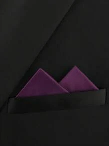 2 piezas de pañuelos de poliéster de unicolor portátiles para hombres, accesorio de moda de lujo de alta gama para bodas, negocios y uso casual
