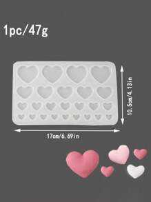 1/2/5pcs Set Heart-Shaped Silicone Mold, DIY Chocolate, Fondant, Cake Decoration Baking Mold