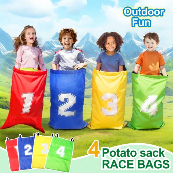 1/4 piezas Bolsa de saltos Juego de competencia infantil Entrenamiento de integración sensorial Adulto Rompecabezas al aire libre Prop deportivo Juguete para padres e hijos