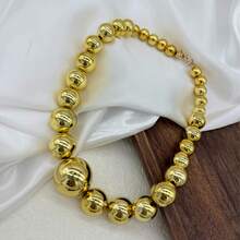 Exaggerated Ball Choker Minimalist Boho Style Winter Fashion Jewelry - CLA2404099-1 - Xem 2