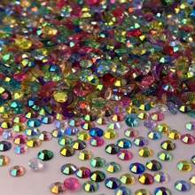 1000/500 bucăți 2mm/3mm/4mm/5mm Cristal de jeleu transparent cu spate plat, strasuri de bricolaj, strasuri de rășină în formă rotundă pentru meșteșuguri, pantofi, decor artistic, recipiente pentru machiaj, strălucire în întuneric