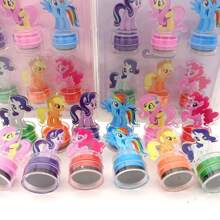 MY LITTLE PONY Student Creative My Little Pony 6-In-One Stamp Cartoon Cute Round Acrylic Stamp Children's Prize, Back To School, School Supplies