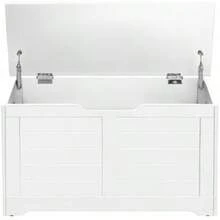 VASAGLE Banco Zapatero, Mueble de Zapatos, 2 Bisagras de , 40 x 80 x, Pasillo, Dormitorio, Salón, Blanco Nube MLSB063T14 - Blanco Nube - Ver 5