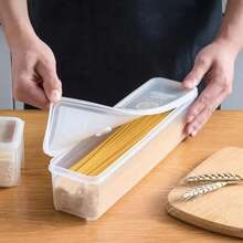 Set de 4 recipientes sellados transparentes para almacenamiento de alimentos en la cocina y el refrigerador, incluyendo cajas para fideos y tanques para granos