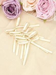 5 件/10 件/20 件双面金边丝带蝴蝶结，蛋糕包装密封和装饰，包装和装饰