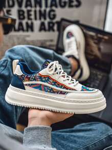 Men's Fashionable Rope Thick Sole Low-Top Casual Sneakers Canvas Shoes, Versatile For Spring/Summer
